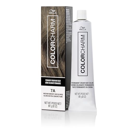COLORCHARM Permanent Cream Hair Color, 7A Medium Smokey Ash Blonde, 2 oz. Beauty and Personal Care COLORCHARM Default Title