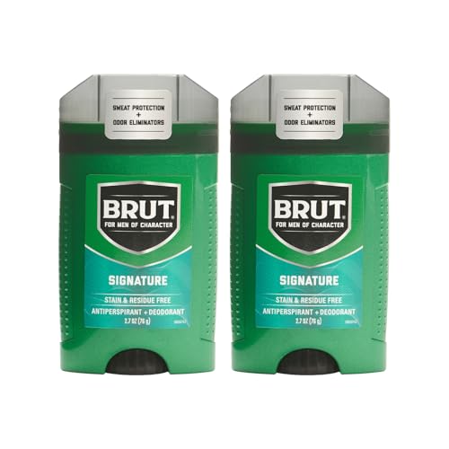 Brut Signature Antiperspirant Plus Deodorant - Scented Deodorant for Men - Powerful Sweat Protection - Eliminates Odors - 2 pc Beauty and Personal Care Brut