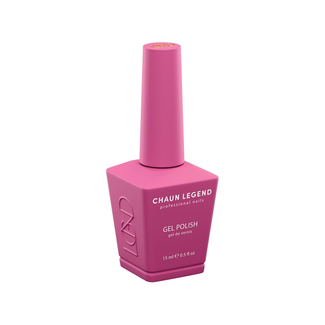 Chaun Legend Gel Nail Polish | Fuschia With Benefits LG5156 (bright cherry red) | Soak Off UV LED Cure Gel Polish High Gloss 15ml