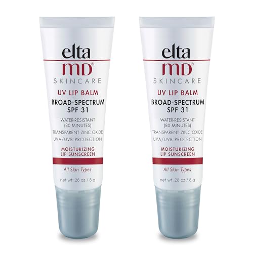 EltaMD UV Lip Balm SPF Sunscreen, Sunscreen Lip Balm with SPF 30+, Protects Dry Cracked Lips, Transparent Zinc Oxide, 0.28 Tube (Pack of 2) Beauty & Personal Care EltaMD