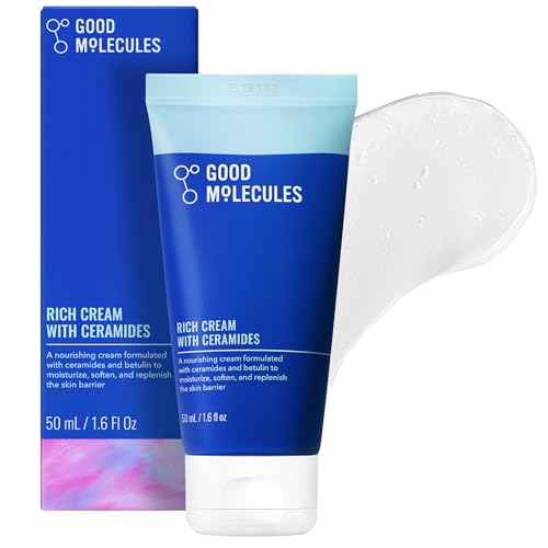 Good Molecules Rich Cream with Ceramides 50 ml / 1.6 oz - Daily Facial Moisturizer for Dry Skin, Redness - Face Lotion with Betulin Soothe, Plump Beauty and Personal Care Good Molecules Default Title