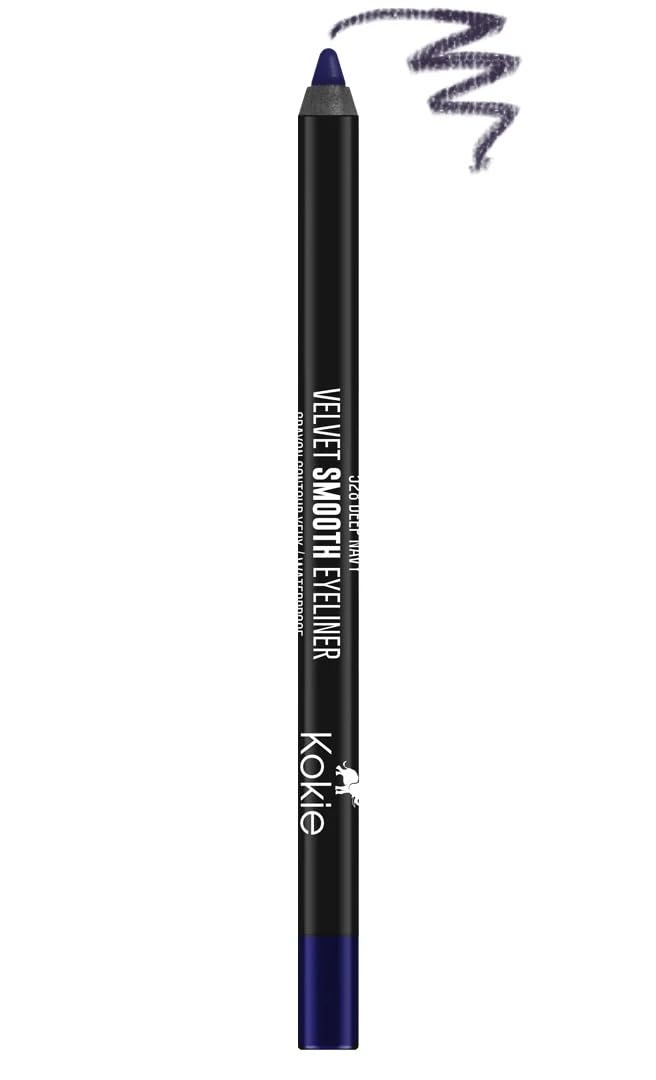 Kokie Cosmetics Waterproof Velvet Smooth Eyeliner Pencil, Deep Navy, 0.042 Ounce Beauty & Personal Care Kokie