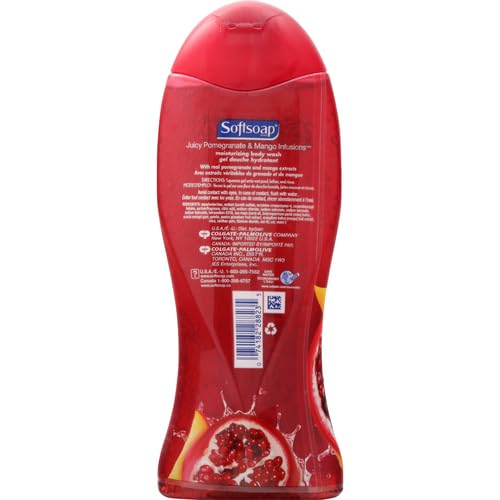 Softsoap Body Wash, Juicy Pomegranate and Mango Infusions 18 fl oz(pack of 2) Beauty & Personal Care Softsoap