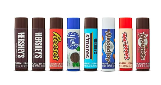 Hershey Flavored Lip Balm Gift Set - 8 Count Candy-Inspired Lip Care - Includes Reese’s, York, S’mores & More - Fun Gift for Birthdays, Holidays Beauty and Personal Care Taste Beauty
