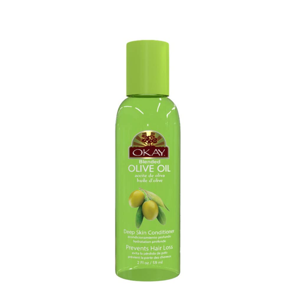 OKAY - Blended Olive Oil For Hair and Skin - For All Hair Textures & Skin Types - Conditions Hair - Moisturizes Skin - Paraben Free - 2 oz Beauty & Personal Care OKAY