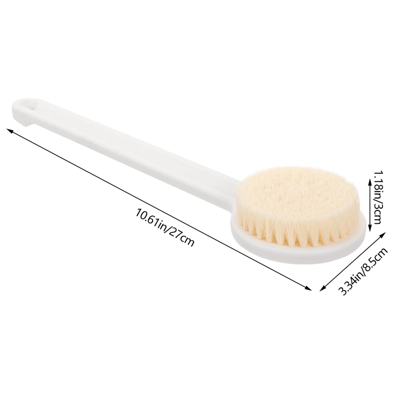 HEALLILY Bath Brush Soft Bristle Back Scrubber with Anti-Slip Grip and Handle for Gentle Body Massage and Shower Cleansing Suitable for All Skin Types Beauty & Personal Care HEALLILY