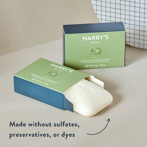 Harry's Bar Soap for Men, Shiso Scent of Bright Herbs, 4 Pack Beauty & Personal Care Harry's