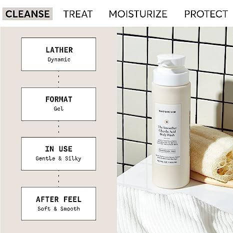 Naturium The Smoother Glycolic Acid Exfoliating Body Wash, Soft & Smoothing Cleanser, 16.9 oz (Duo 2-Pack) Beauty & Personal Care Naturium