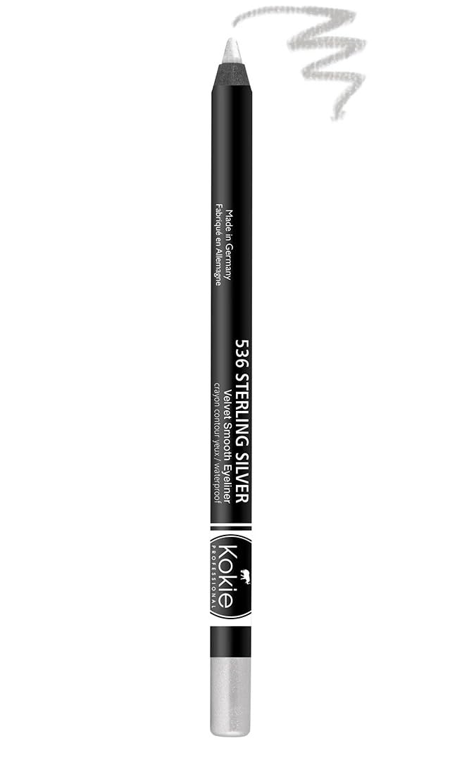 Kokie Cosmetics Waterproof Velvet Smooth Eyeliner Pencil, Sterling Silver, 0.042 Ounce Beauty & Personal Care Kokie