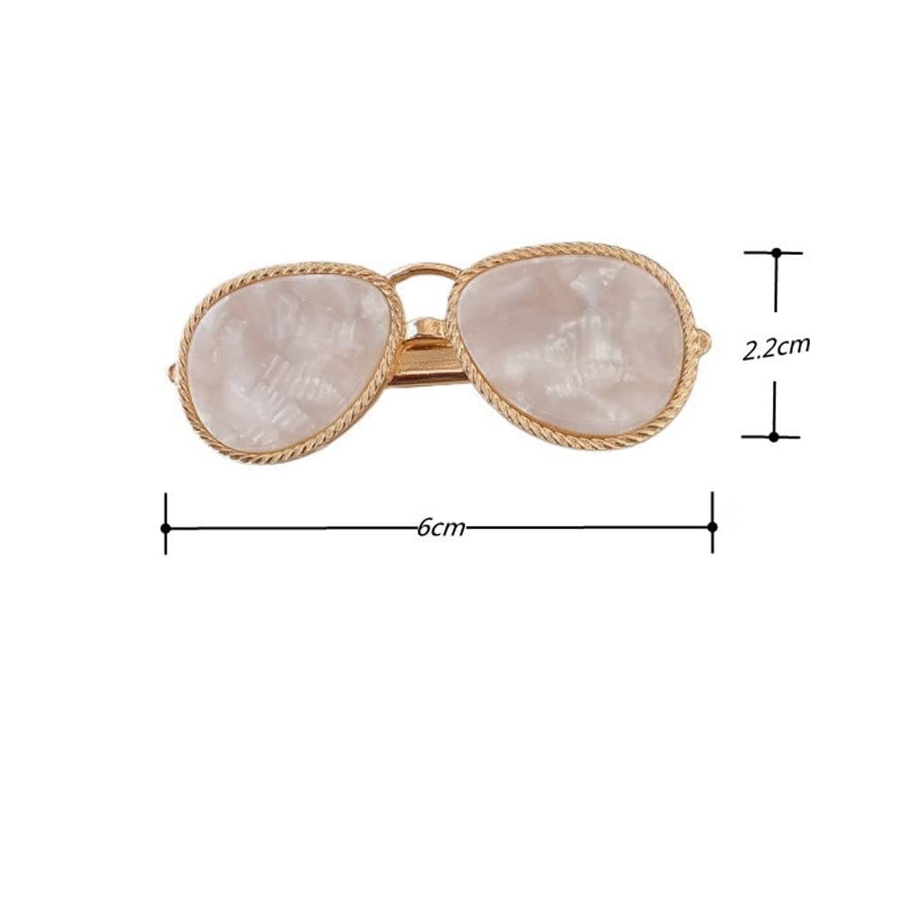 4Pcs Mini Creative Sunglasses Shape Hair Clips Metal Alligator Hair Side Clip Hair Pins Hair Barrettes Hair Accessories for Women Girls Birthday Beauty & Personal Care luzen
