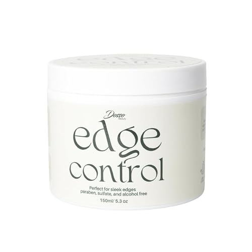Dosso Beauty Organic Edge Control Hair Styling Gel, 5.3 oz, 48hr Hold, For All Hair Types, Naturally Scented, Non-Flaky- No Residue, Damage Free Hair Beauty & Personal Care Dosso Beauty