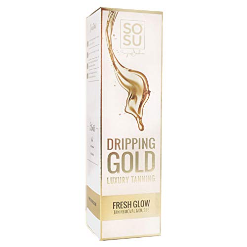 SOSU Dripping Gold Tan Removal Mousse 5 Oz! Enriched With Witamins A And E! Easy-To-Use Formula Gently & Effortlessly Tanning Remover! Vegan, Cruelty Beauty & Personal Care SOSU