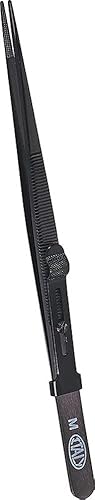 Allegro Diamond Tweezers, Stainless Steel, Black, Medium Point, Locking, 6-1/2 Inches | TWZ-173.76 Beauty & Personal Care EURO TOOL