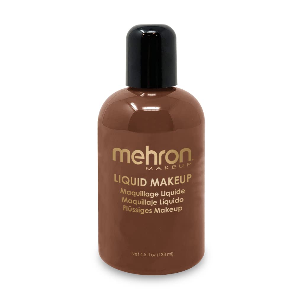 Mehron Makeup Liquid Makeup | Face Paint and Body Paint 4.5 oz (133 ml) (SABLE BROWN) Beauty & Personal Care Mehron