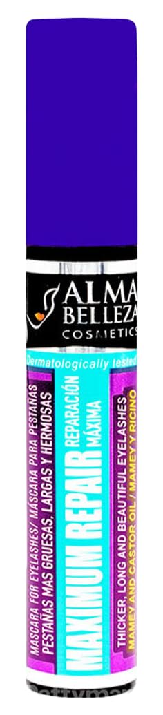 2x Alma Belleza MAXIMUM REPAIR Black Mascara THICKER & LONG Eyelashes Waterproof