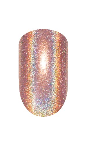 LeChat - Perfect Match Spectra Gel Polish - Wavelength - Terracotta Red Holographic Glitter - (0.5 Ounce) - Easy Application - Includes Bonus Nail
