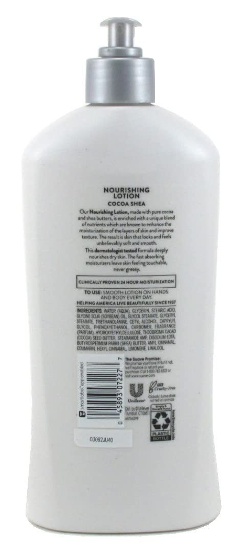 Suave Skin Lotion 18 Ounce Pump Smoothing Cocoa Butter & Shea (532ml) (2 Pack) Beauty & Personal Care Suave