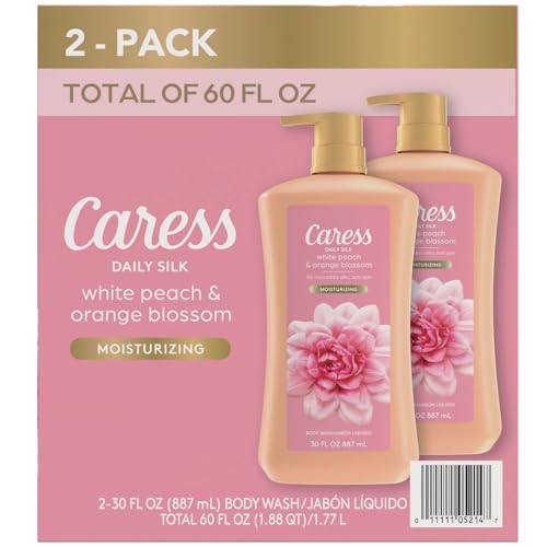 Caress Daily Silk Hydrating Body Wash, Peach & Orange Blossom, 30 Fl Oz (2 Pk) Beauty & Personal Care Caress