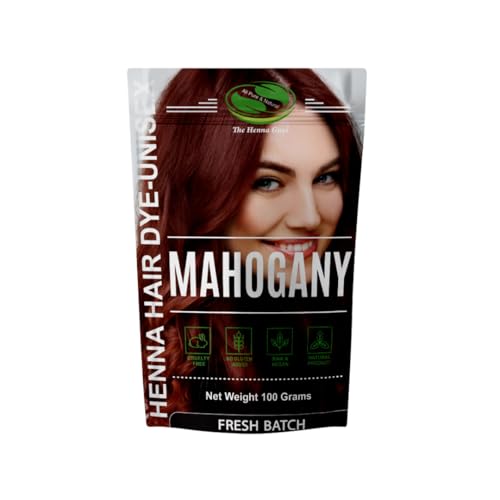 1 Pack Of Mahogany Henna Hair & Beard Color/Dye 100 Grams - Natural Hair Color, Plant-based Hair Dye - The Henna Guys Beauty & Personal Care The Henna Guys