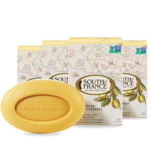 Lemon Verbena Clean Bar Soap by South of France Clean Body Care Triple-Milled French Soap with Organic Shea Butter + Essential Oils Vegan, Non-GMO Beauty & Personal Care South Of France