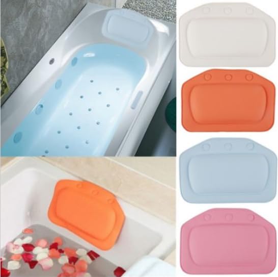 ZPSHYD Bathtub Pillow, Soft Foam Padded Spa Bath Pillow Tub Headrest Head Neck Back Cushion Bathroom for Bubble Soaking Bath (White) Beauty and Personal Care ZPSHYD