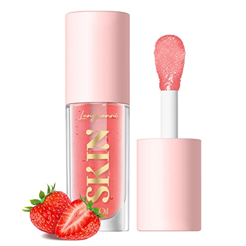 LANGMANNI Moisturizing Lip Oil,No-Sticky Lip Gloss Lip Balm Lip Care,Fruit Flavoured Lip Oil For Dry Lip's Moisturizing Hydrating And Nourishing Beauty & Personal Care LANGMANNI