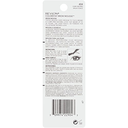 Revlon ColorStay Brow Mousse, Dark Brown Beauty & Personal Care REVLON