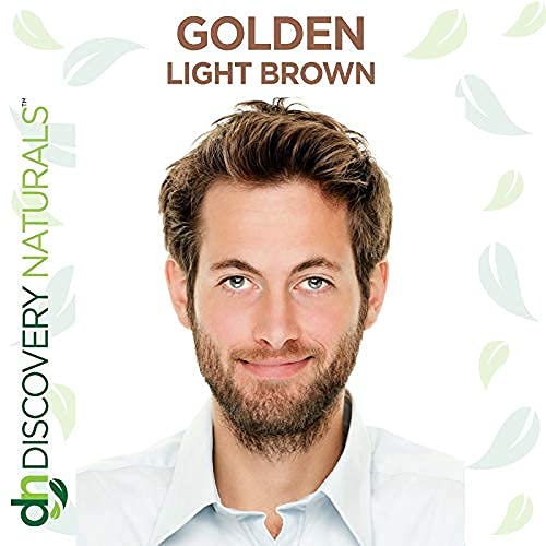 Golden Light Brown Henna Hair Color For All Kit | 100% All Natural Hair Dye & Beard Dye Powder Kit Organic, Herbal & Vegan Chemical & Cruelty Free Beauty & Personal Care Discovery Naturals
