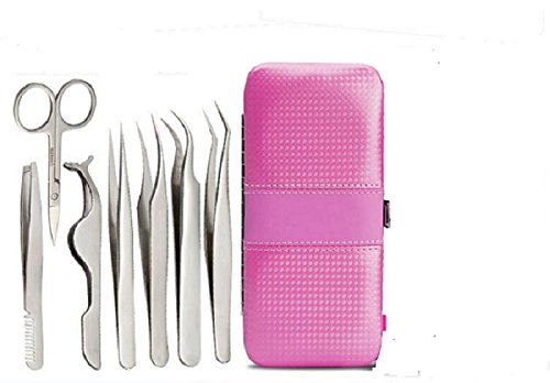 Yimart Professional Eyebrow Tweezer Set False Eyelash Extension Tool Kits Set Eyebrow Tweezers Eyebrow Trimmer Stainless Steel Eye Lashes Tweezers Beauty & Personal Care Yimart