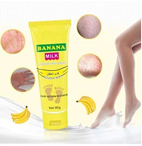 A Bonne' Cracked Heel Cream Banana Milk Rescue your feet Eliminate dry skin, Cracked skin 50 g. Beauty & Personal Care A Bonné