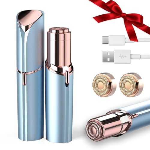 innobeaut Facial Hair Removal for Women, Electric Painless Facial Hair Remover for Face, Lip, Chin with USB Rechargeable, Blue (2 Pcs Heads) Beauty and Personal Care innobeaut Default Title