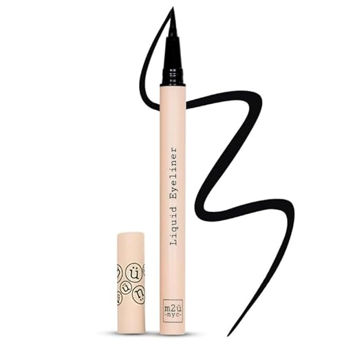 M2U NYC Waterproof Liquid Eyeliner Pen - Up to 24 Hour Wear, Smudge-Proof Black Eye Liner with Bold Pigments -Vegan & Hypoallergenic Formula Infused Beauty & Personal Care M2U NYC