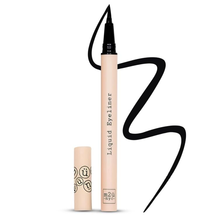 M2U NYC Waterproof Liquid Eyeliner Pen - Up to 24 Hour Wear, Smudge-Proof Black Eye Liner with Bold Pigments -Vegan & Hypoallergenic Formula Infused Beauty & Personal Care M2U NYC
