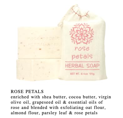 Greenwich Bay Trading Co. Herbal Soaps in a Sack, 6.4oz, Rose Petal, 2 Pack Beauty & Personal Care Greenwich Bay