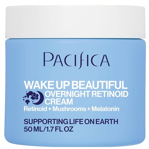 Pacifica Wake Up Beautiful Retinoid Night Cream - Overnight Anti-Aging Moisturizer with Hyaluronic Acid & Melatonin, Reduces Wrinkles & Fine Lines Beauty & Personal Care Pacifica