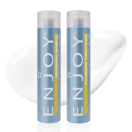 Enjoy Volumizing Shampoo and Conditioner for Color Treated Hair, Men and Women, Curly Hair Shampoo and Conditioner - 10.1 Fl Oz Beauty & Personal Care Enjoy