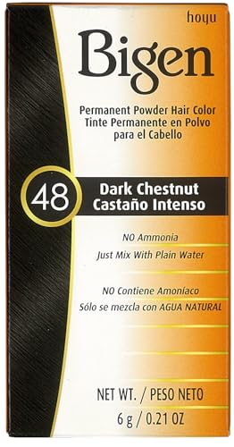 Bigen Permanent Powder Hair Color 48 Dark Chestnut 1 ea (Pack of 4) Beauty & Personal Care Bigen