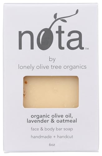 Nota Face & Body Bar Soap, Organic Olive Oil, Lavender & Oatmeal, 6 Ounce (Pack of 1) Beauty & Personal Care Nota