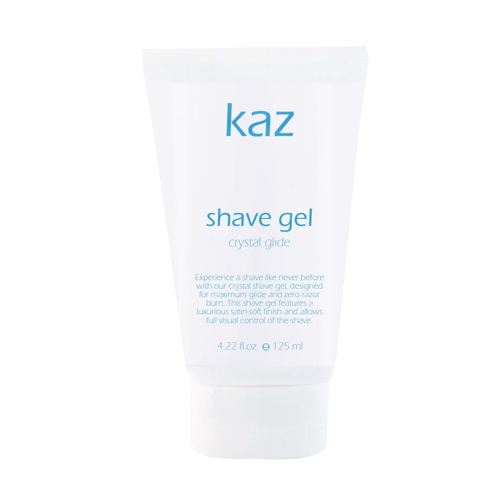 Waxness Kaz Crystal Glide Shave Gel - Clear Shaving Gel for Smooth Razor Glide & Ingrown Hair Care 4.22 fl oz (125 ml) - Professional Skin Care Beauty and Personal Care Waxness
