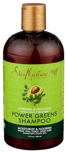 SHEA MOISTURE Moringa Avocado Power Greens Shampoo, 13 FZ