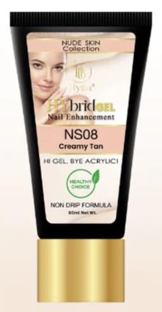 HyGEL Hybrid Nail Gel, Nude Skin Collection SINGLES, 60ml (Creamy Tan, NS08)