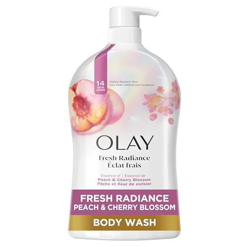Olay Body Wash for Women, Fresh Radiance, Refreshing & Renewing, Made with Plant Based Cleansers, B3 Botanical Complex, For All Skin Types, Peach Beauty & Personal Care Olay