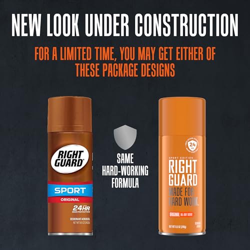 Right Guard Sport Original Scent Deodorant Spray - Aluminum Free Protection Spray Deodorant For Men, Blocks Sweat, 24-Hour Odor Protection Beauty & Personal Care Right Guard