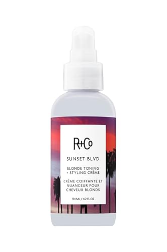 R+Co Sunset Blvd Blonde Toning Styling Crème | Toning + Hydrated Styling Crème For Blonde and Gray Hair | Vegan + Cruelty-Free | 4.2 Oz Beauty & Personal Care R+Co