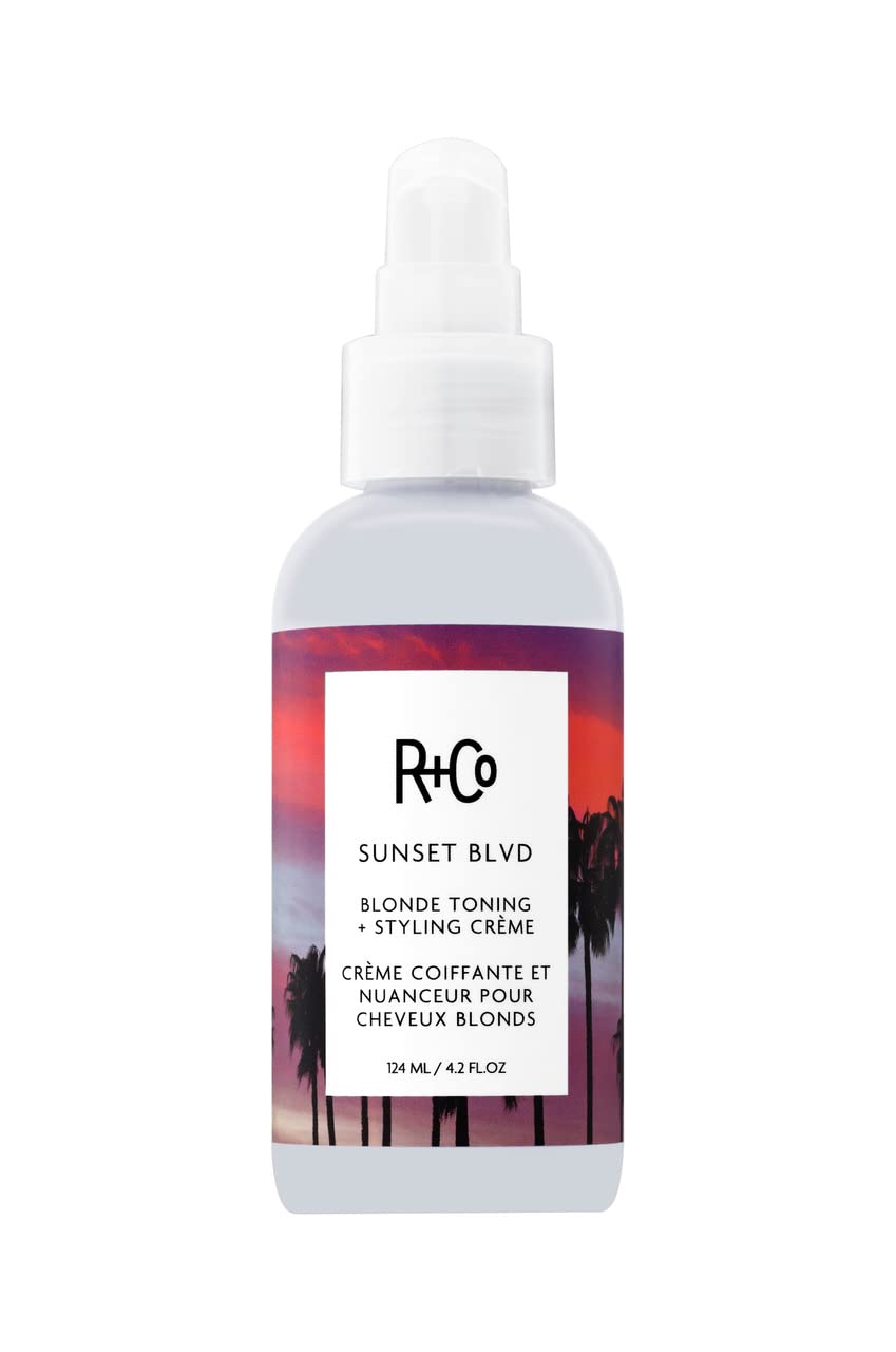 R+Co Sunset Blvd Blonde Toning Styling Crème | Toning + Hydrated Styling Crème For Blonde and Gray Hair | Vegan + Cruelty-Free | 4.2 Oz Beauty & Personal Care R+Co