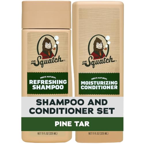 Dr. Squatch Natural Hair Bundle for Men - Healthy, Full Looking Hair - Cool Fresh Aloe Shampoo (8 fl oz), Cool Fresh Aloe Conditioner (11.5 fl oz) Beauty and Personal Care Dr. Squatch Default Title