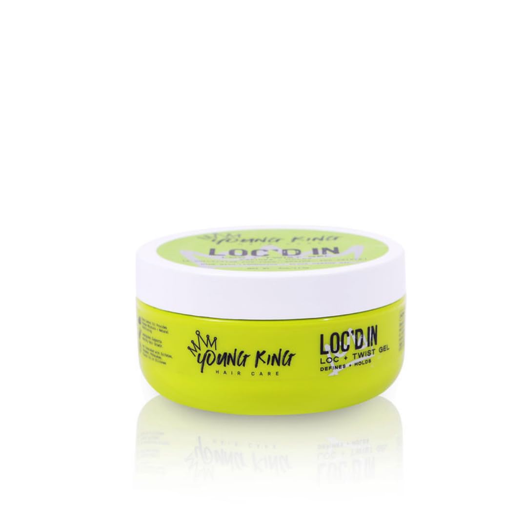 YOUNG KING HAIR CARE Loc & Twist Gel | Strong & Firm Hold, Smooths & Tames Frizz | No Flaking or Residue | Lemongrass and Apple Cider Vinegar | Beauty & Personal Care YOUNG KING HAIR CARE