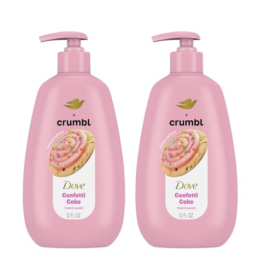 Dove X Crumbl Moisturizing Liquid Hand Wash Confetti Cake | 2-pack, of 12 oz Hand Wash with Pump | Limited Edition (Confetti Cake) Beauty & Personal Care Dove