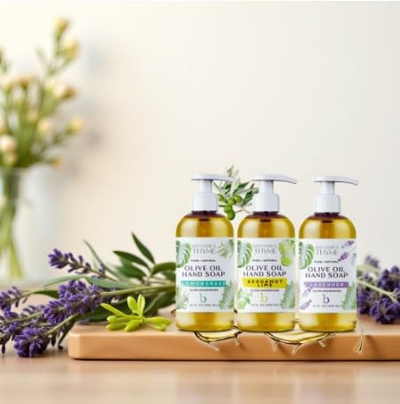 Brittanie’s Pure Castile Liquid Hand Soap Refill, Bergamot | Lavender | Lemongrass, 12 Ounce Pack of 3 | Dish Soap, Hair & Body, Home, Gentle & Pure Beauty & Personal Care Brittanie's Thyme