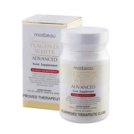 Mosbeau Placenta White Advanced Whitening Tablets 60 count 650mg Japan Beauty & Personal Care Mosbeau Japan